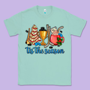 Tis The Season Hockey And Christmas Classic Tee Designed By Adodesignshop