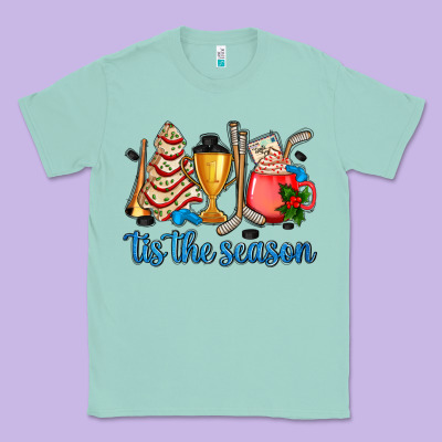Tis The Season Hockey And Christmas Classic Tee Designed By Adodesignshop