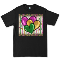 Black mardi gras heart Premium Tee - BarkalooDesign