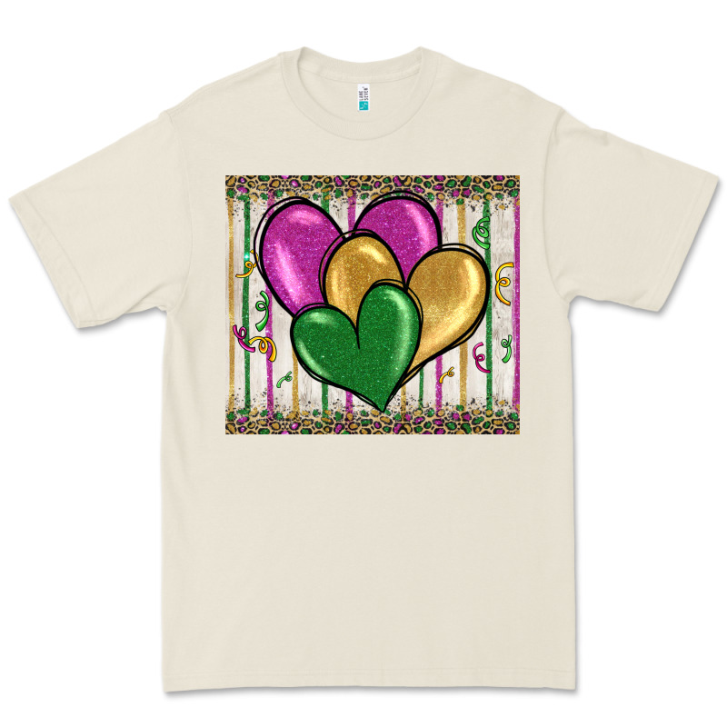 Mardi Gras Heart Premium Tee by BarkalooDesign | Teevron