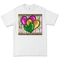 White mardi gras heart Premium Tee - BarkalooDesign