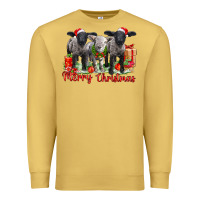 Antique Gold merry christmas baby sheeps Premium Sweatshirt - LillyAllenDesigns