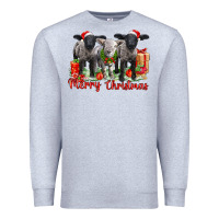 Heather Grey merry christmas baby sheeps Premium Sweatshirt - LillyAllenDesigns