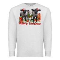 Oatmeal Heather merry christmas baby sheeps Premium Sweatshirt - LillyAllenDesigns