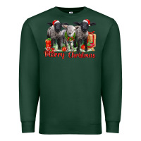 Sports Green merry christmas baby sheeps Premium Sweatshirt - LillyAllenDesigns