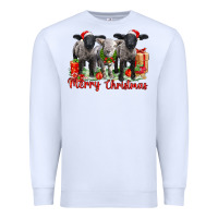 White merry christmas baby sheeps Premium Sweatshirt - LillyAllenDesigns