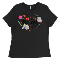 Black teacher heart Ladies Tee - MaliasSmallBusiness