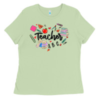 Matcha teacher heart Ladies Tee - MaliasSmallBusiness