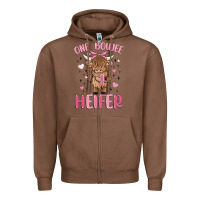 Chestnut one boujee heifer Zipper Hoodie - MaliasSmallBusiness