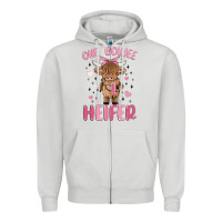 Dove Grey one boujee heifer Zipper Hoodie - MaliasSmallBusiness