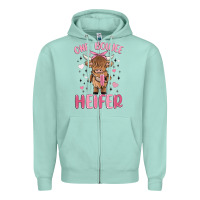 Seafoam one boujee heifer Zipper Hoodie - MaliasSmallBusiness