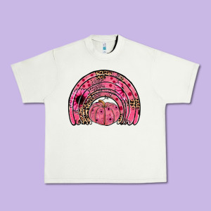 Pumpkin Ribbon Rainbow Urban Heavy Tee Designed By Jahusdesignshop