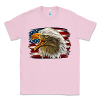 Bubblegum Pink Western American Flag Eagle Classic Tee - LillyAllenDesigns