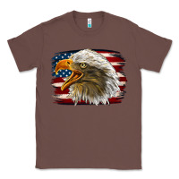 Chestnut Western American Flag Eagle Classic Tee - LillyAllenDesigns