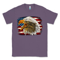 Lavender Western American Flag Eagle Classic Tee - LillyAllenDesigns