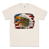 Natural Western American Flag Eagle Classic Tee - LillyAllenDesigns