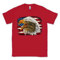 Red Western American Flag Eagle Classic Tee - LillyAllenDesigns
