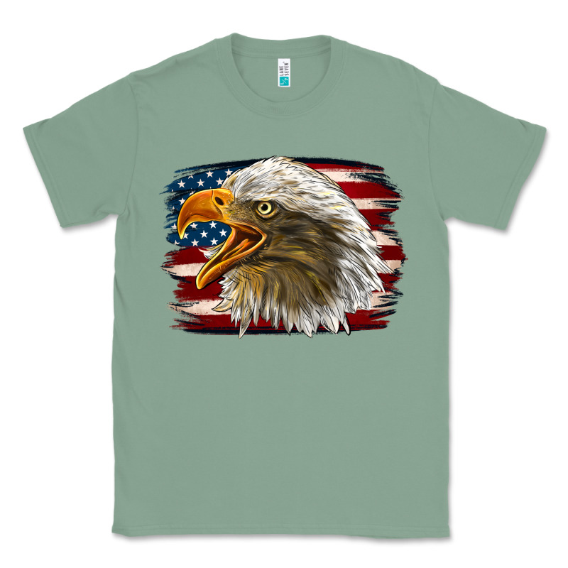 Western American Flag Eagle Classic Tee by LillyAllenDesigns | Teevron
