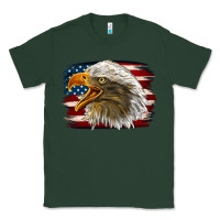 Sports Green Western American Flag Eagle Classic Tee - LillyAllenDesigns