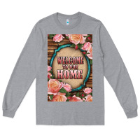 Heather Grey Western Welcome To Our Home Long Sleeve Tee - LillyAllenDesigns