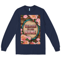 Navy Western Welcome To Our Home Long Sleeve Tee - LillyAllenDesigns