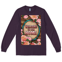 Plum Western Welcome To Our Home Long Sleeve Tee - LillyAllenDesigns
