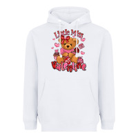 White little miss valentine teddy bear Heavyweight Hoodie - LillyAllenDesigns