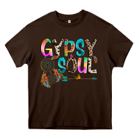 Chocolate Brown gypsy soul Heavy Core Tee - texasbilliewilder