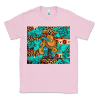 Bubblegum Pink cowboy boots with turquoise and aztec Classic Tee - Artiststas