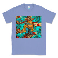Colony Blue cowboy boots with turquoise and aztec Classic Tee - Artiststas