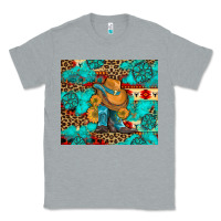 Heather Grey cowboy boots with turquoise and aztec Classic Tee - Artiststas