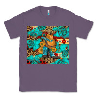 Lavender cowboy boots with turquoise and aztec Classic Tee - Artiststas