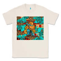 Natural cowboy boots with turquoise and aztec Classic Tee - Artiststas