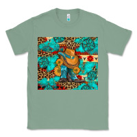 Sage cowboy boots with turquoise and aztec Classic Tee - Artiststas