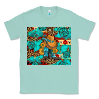 Seafoam cowboy boots with turquoise and aztec Classic Tee - Artiststas