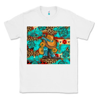 White cowboy boots with turquoise and aztec Classic Tee - Artiststas