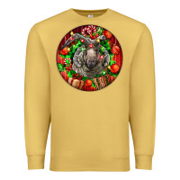 Antique Gold christmas navajo churro sheep Premium Sweatshirt - LillyAllenDesigns