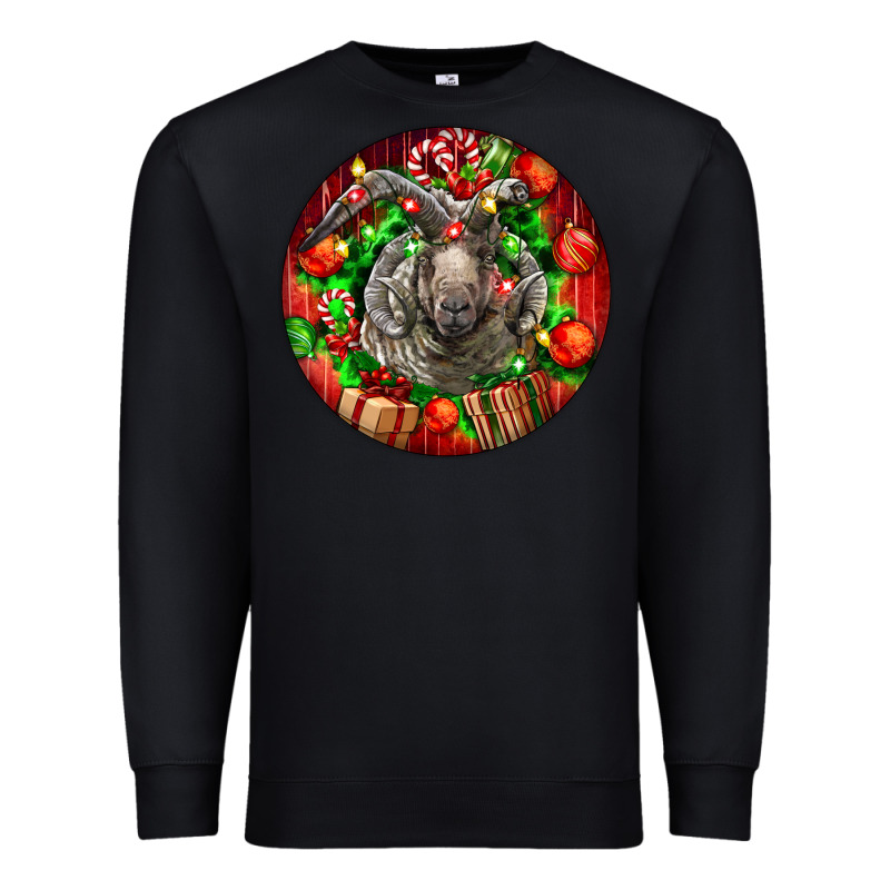 Christmas Navajo Churro Sheep Premium Sweatshirt by LillyAllenDesigns | Teevron