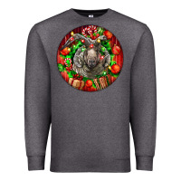 Charcoal Heather christmas navajo churro sheep Premium Sweatshirt - LillyAllenDesigns