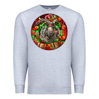 Heather Grey christmas navajo churro sheep Premium Sweatshirt - LillyAllenDesigns