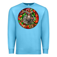 Ocean Blue christmas navajo churro sheep Premium Sweatshirt - LillyAllenDesigns