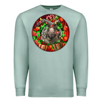 Seafoam christmas navajo churro sheep Premium Sweatshirt - LillyAllenDesigns