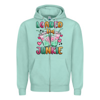 Seafoam loaded tea junkie Zipper Hoodie - MaliasSmallBusiness