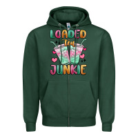Sports Green loaded tea junkie Zipper Hoodie - MaliasSmallBusiness