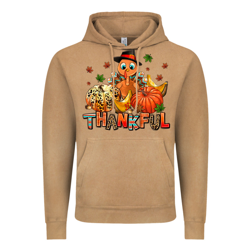 Thankful Pumpkins And Turkey Vintage Hoodie by AdoDesignShop | Teevron