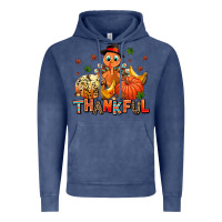 Vintage Denim thankful pumpkins and turkey Vintage Hoodie - AdoDesignShop