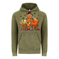 Vintage Olive thankful pumpkins and turkey Vintage Hoodie - AdoDesignShop