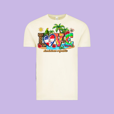 Love Dominican Republic Vintage Tee Designed By Adodesignshop