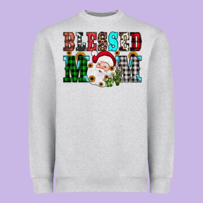 Blessed Mom Christmas Heavyweight Sweatshirt Designed By Jahusdesignshop