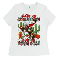White giddy up jingle horse pick up your feet Ladies Tee - MaliasSmallBusiness